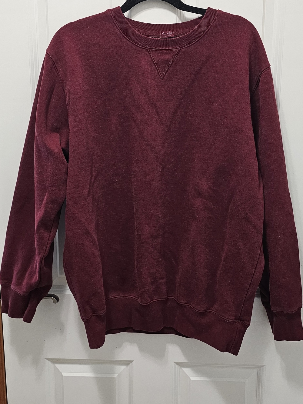 Brandy Melville Men's Crewneck Sweater - Burgundy
